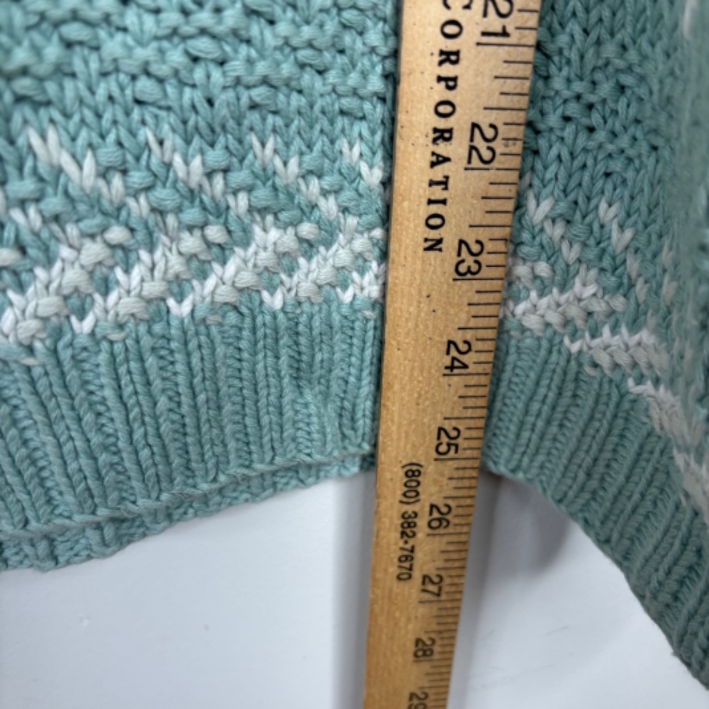 Vintage LL Bean Sweater Geometric Cottage Boho Retro Grandma Coastal Cotton - Picture 6 of 9